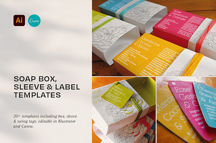 Soap Packaging Box & Label Templates, a Templates & Theme by Design By Score