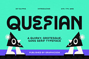 Quefian, a Sans Serif Font by graphicook (Thumbnail 1 of 10)