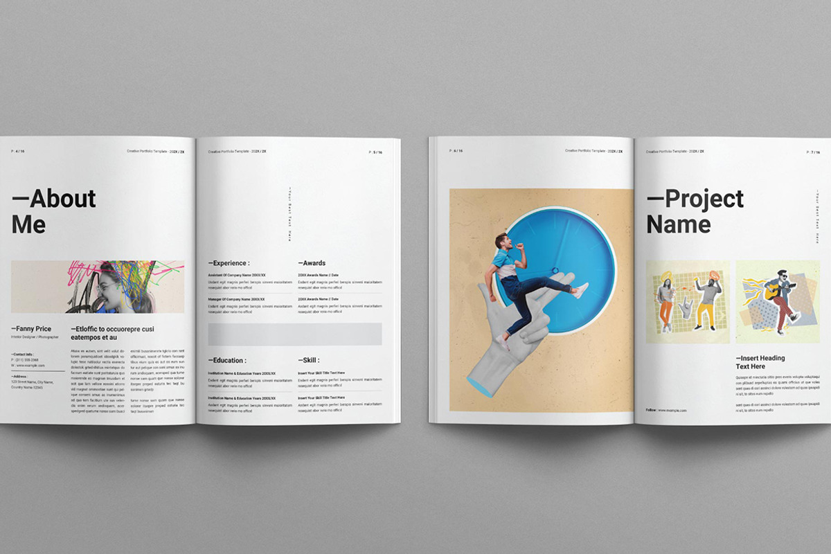 Minimal Portfolio Brochure Template preview 3