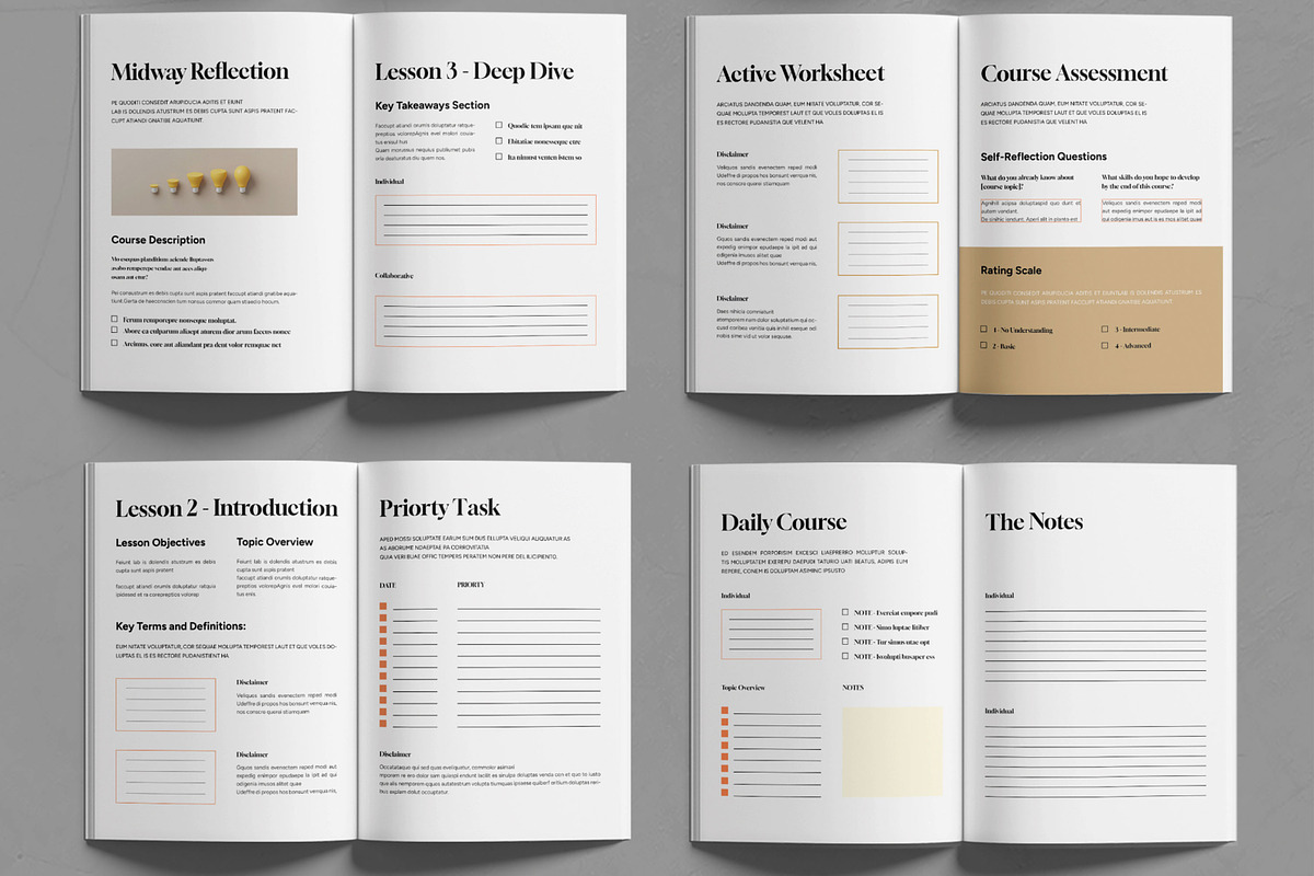 Course Workbook Template, a Brochure Template by MightyDesign (Photo 3 of 6)