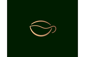 Graceful A Cup Of Coffee Logo Icon