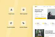 Adventure Travel Web Design, a Wireframe Template by INSPR STD (Thumbnail 2 of 6)