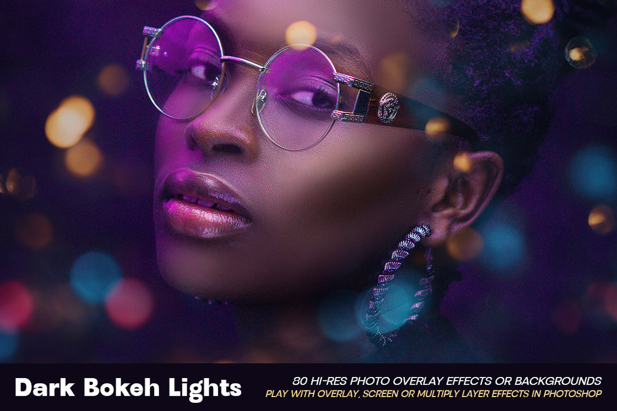 Dark Bokeh Photo Overlay Effects, a Background Graphic by Deeezy (Photo 5 of 14)