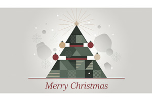 Geometric Christmas tree, an Illustration by tilialucida