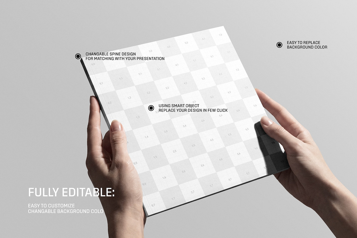 Square Magazine Cover Mockup, a Books & Magazine Mockup by Toasin Studio