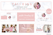 Pink Youtube Branding Kit Canva, a Social Media Template by Studio Eburnean (Thumbnail 1 of 5)