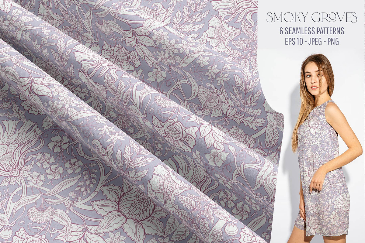 Smoky Groves Seamless Patterns, a Pattern Graphic by Elen-Lane (Photo 2 of 6)