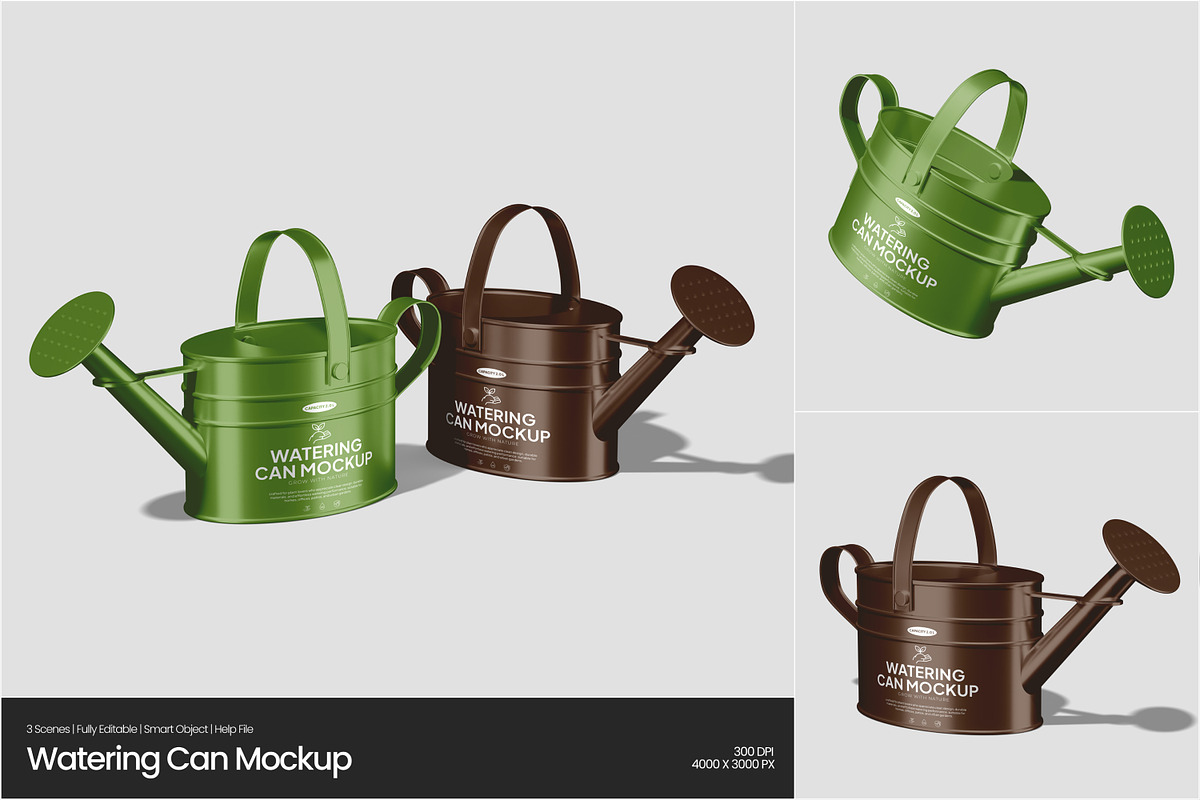 Watering Can Mockup, a Packaging Mockup by Permadi Creative (Photo 1 of 5)