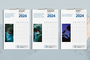 Medical Wall Calendar 2024 Template