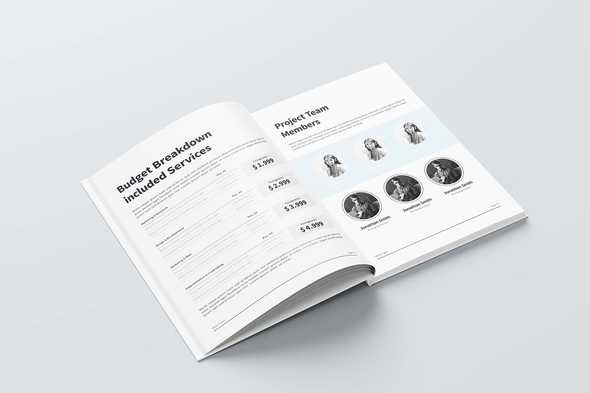 White Paper | MS Word & Canva, a Brochure Template by obayes (Photo 16 of 17)