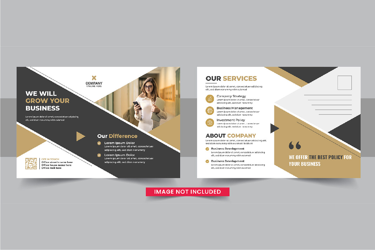 Business postcard design bundle, a Card Template by Pavel_design (Photo 3 of 11)