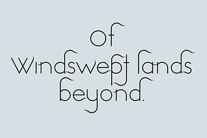 Windswept. Stunning Sans Serif Font