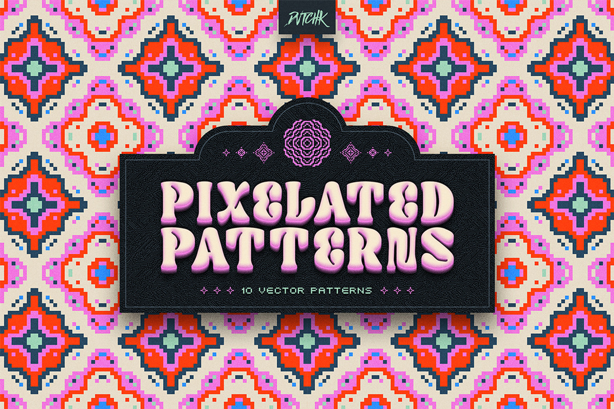 Pixel Mosaic Patterns | Vol. 06, a Pattern Graphic by dvtchk (Photo 4 of 10)