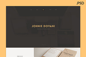 Johnie PSD - One Page Porfolio