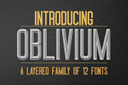 Oblivium layered font, a Font by Amber Nest Design (Thumbnail 1 of 9)