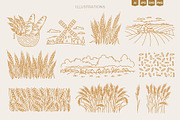Bakery & Wheat Fields, a Food Illustration by Ilia Design (Thumbnail 8 of 12)