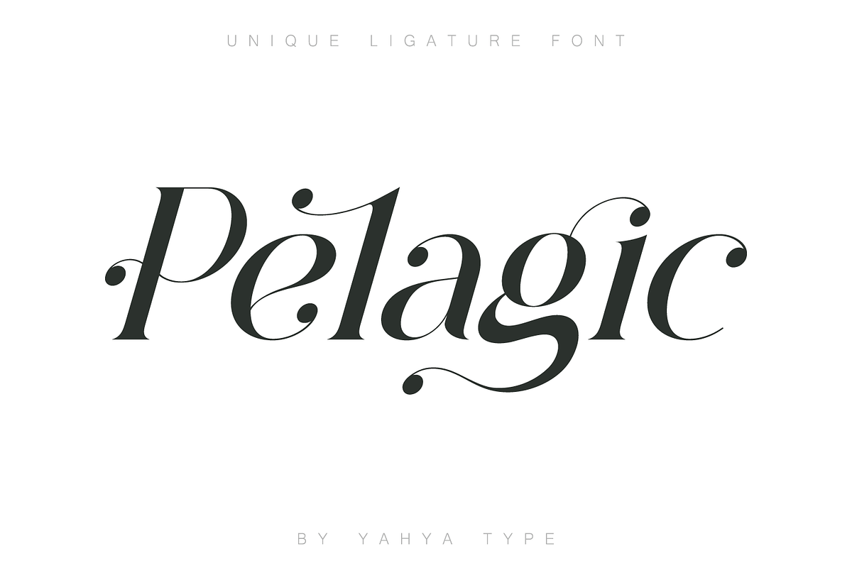 Pelagic Bird - Unique Ligature Font, a Serif Font by Yahya Type (Photo 1 of 22)
