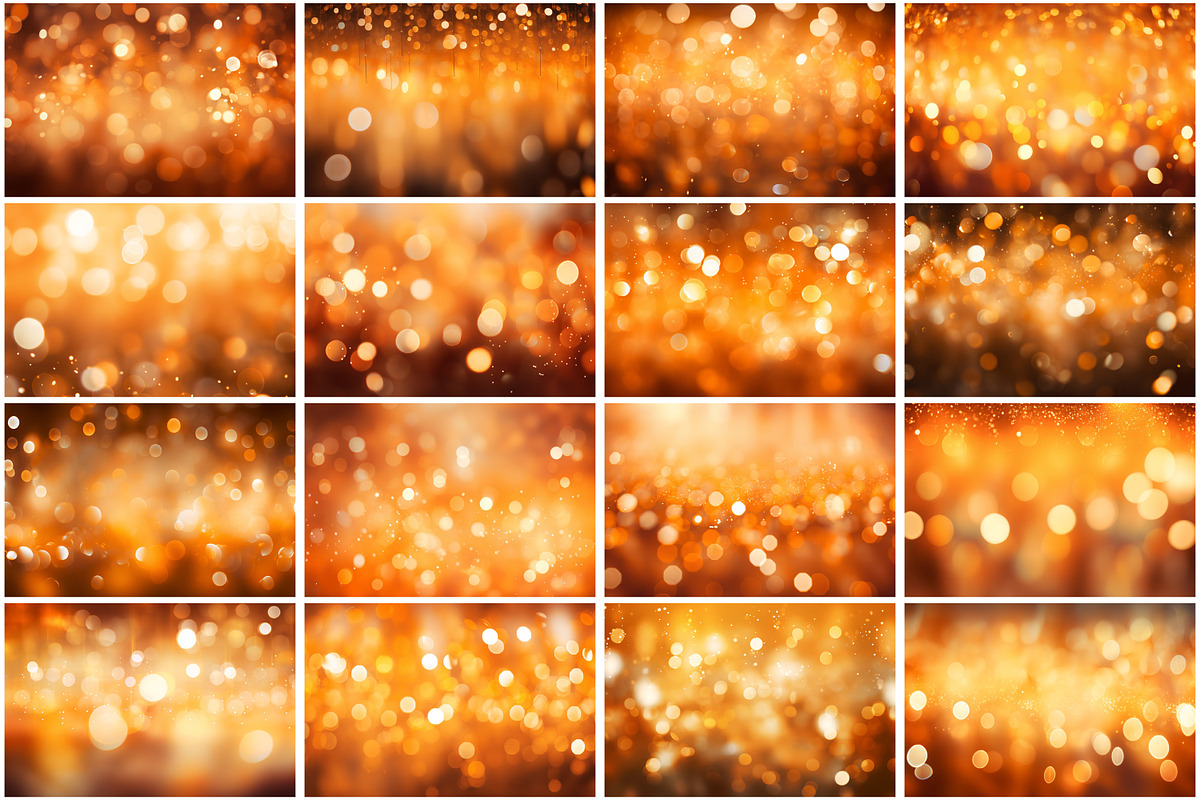 Golden Bokeh Wallpaper Bundle, a Background Graphic by Forhadx5 (Photo 3 of 8)