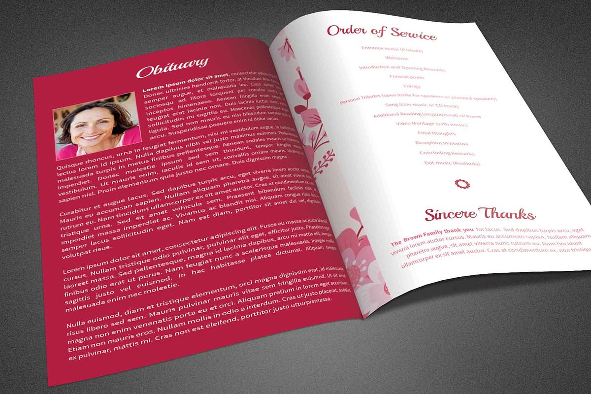 In Memory of Funeral Program, a Brochure Template by loswl (Photo 2 of 3)