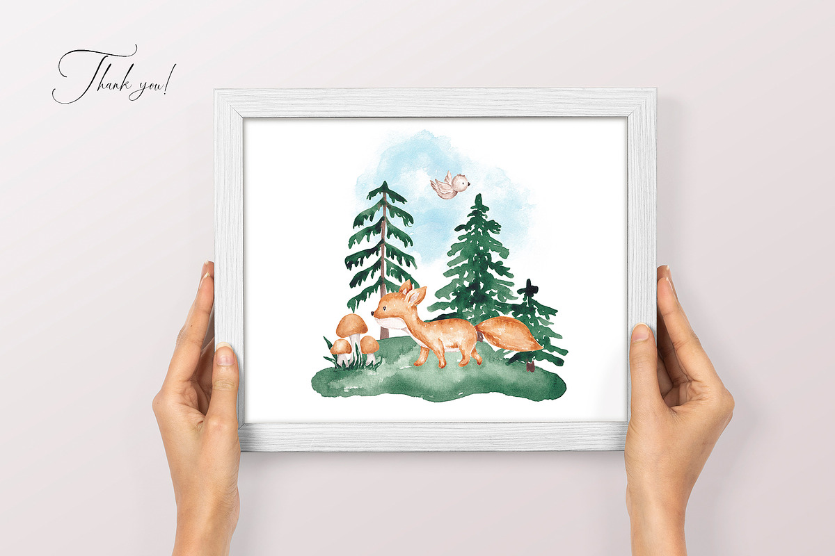 Woodland animals clip art, an Animal Illustration by SirenaArt (Photo 11 of 11)