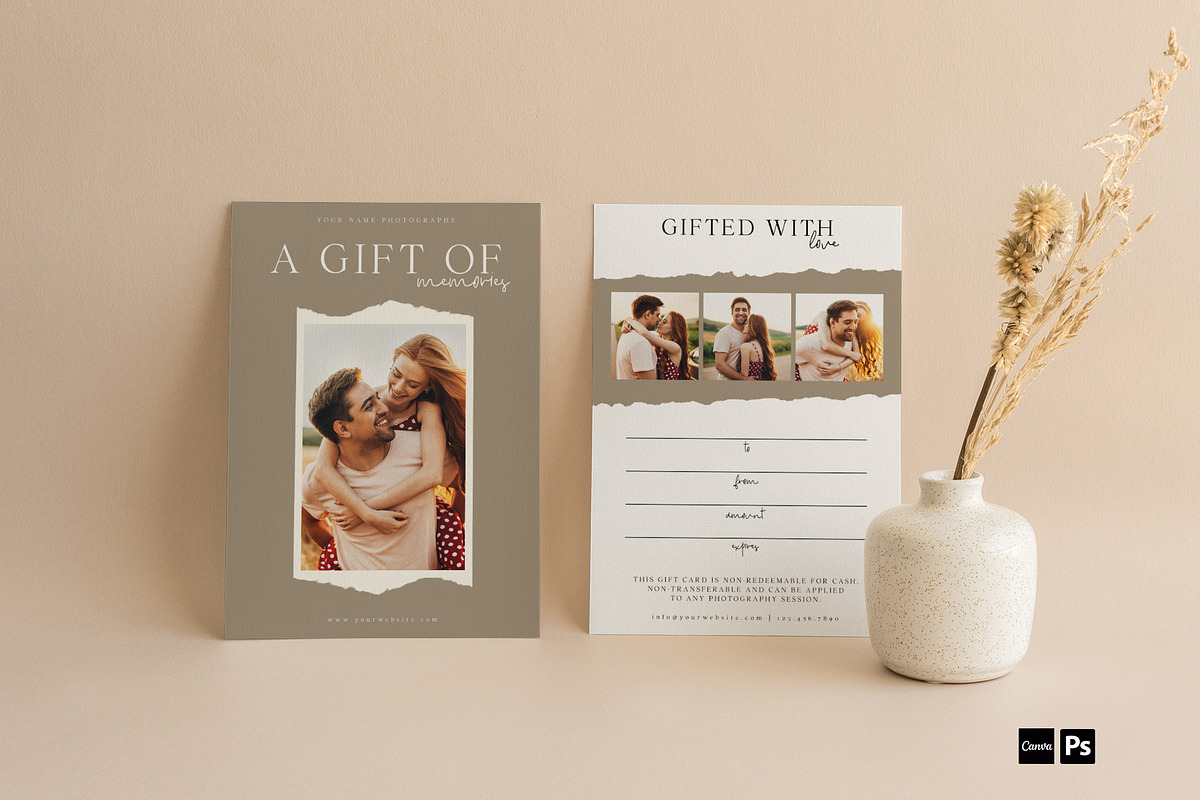 Photography Gift Certificate GIC020, a Card Template by Always Templates (Photo 1 of 3)