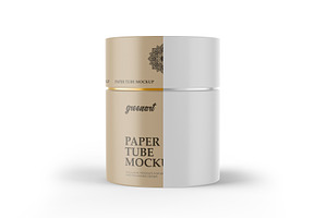 Paper Tube Mockup - Front View