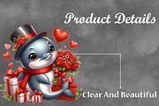 Valentine Cute Dolphin Clipart, a Seasonal Illustration by Craft Nest (Thumbnail 3 of 5)