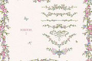 Flowering Watercolor Clip Art, a Decorative Illustration by Ekaproeka (Thumbnail 4 of 7)