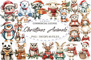 Christmas Animal Clipart Bundle, an Illustration by designcity5 (Thumbnail 1 of 5)