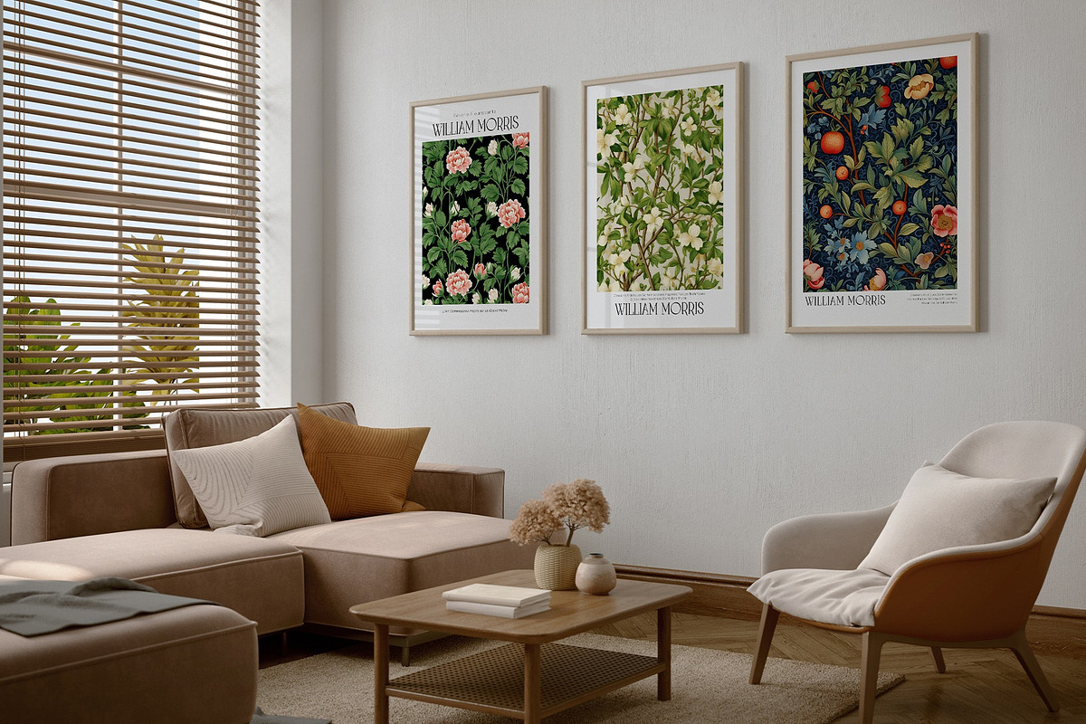Print Poster William Morris Style, a Decorative Illustration by Vibrand Studio (Photo 2 of 13)