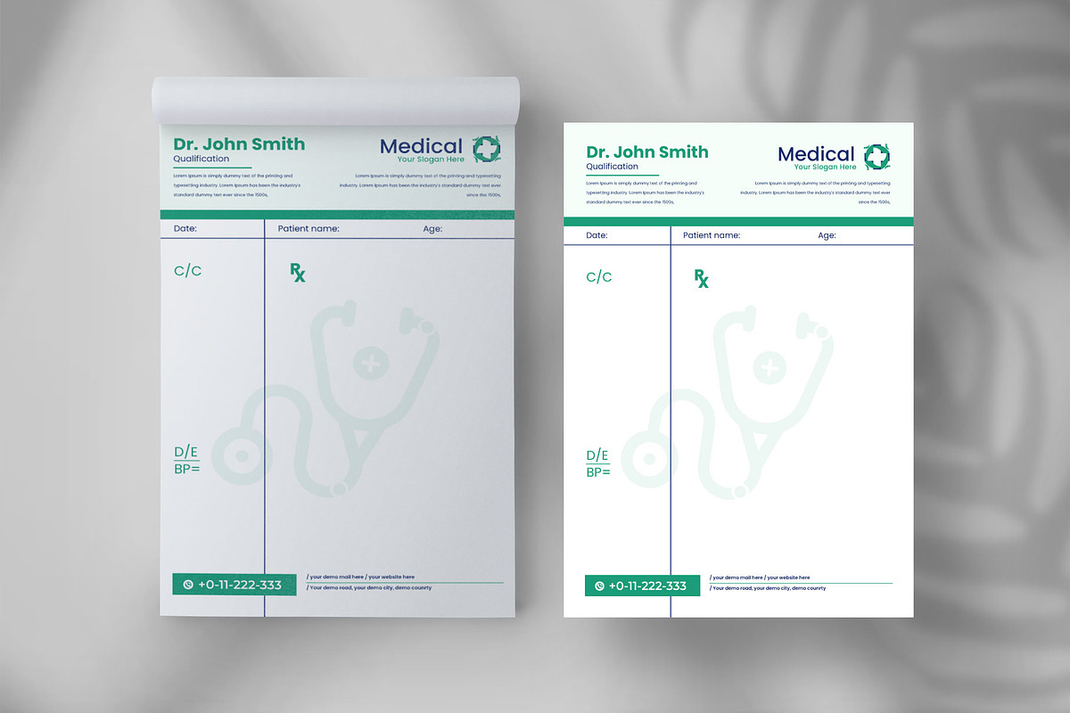 Doctor prescription pad design, a Stationery Template by Tanmoy Topu (Photo 2 of 6)
