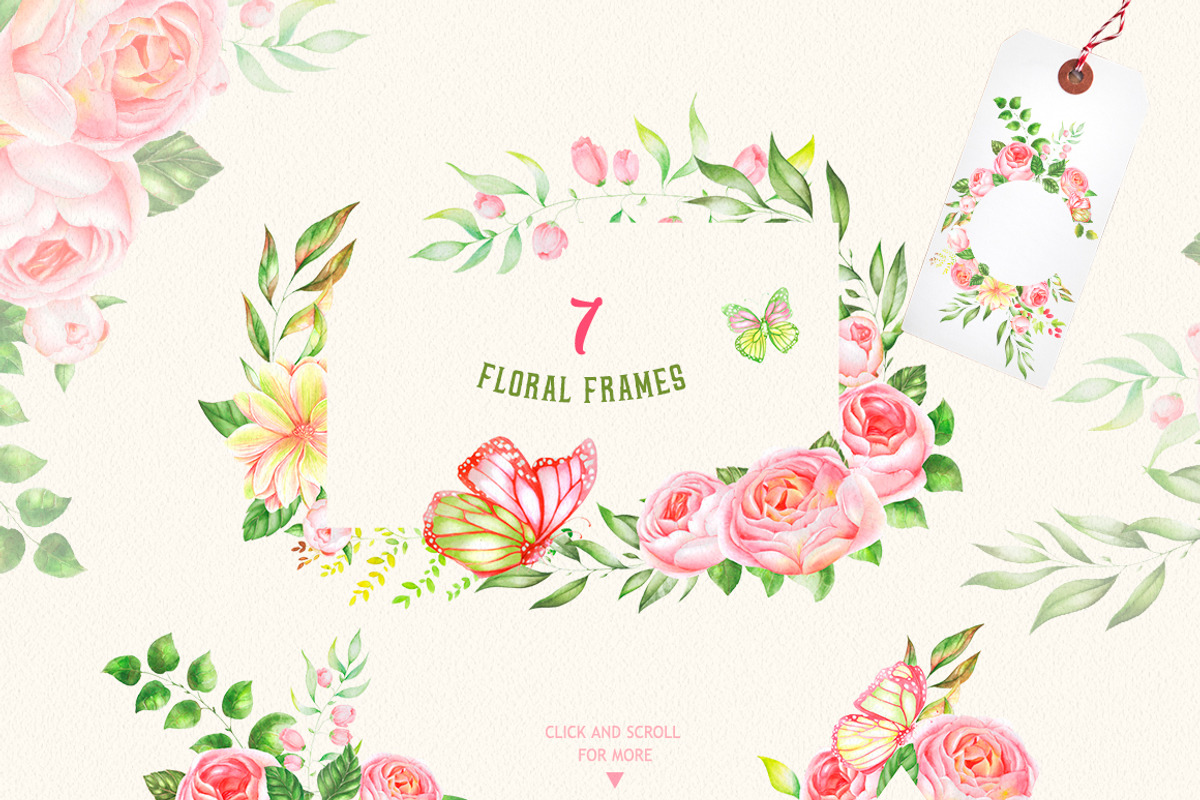 Watercolor Rose Nectar - clipart, an Illustration by LaVika (Photo 5 of 8)