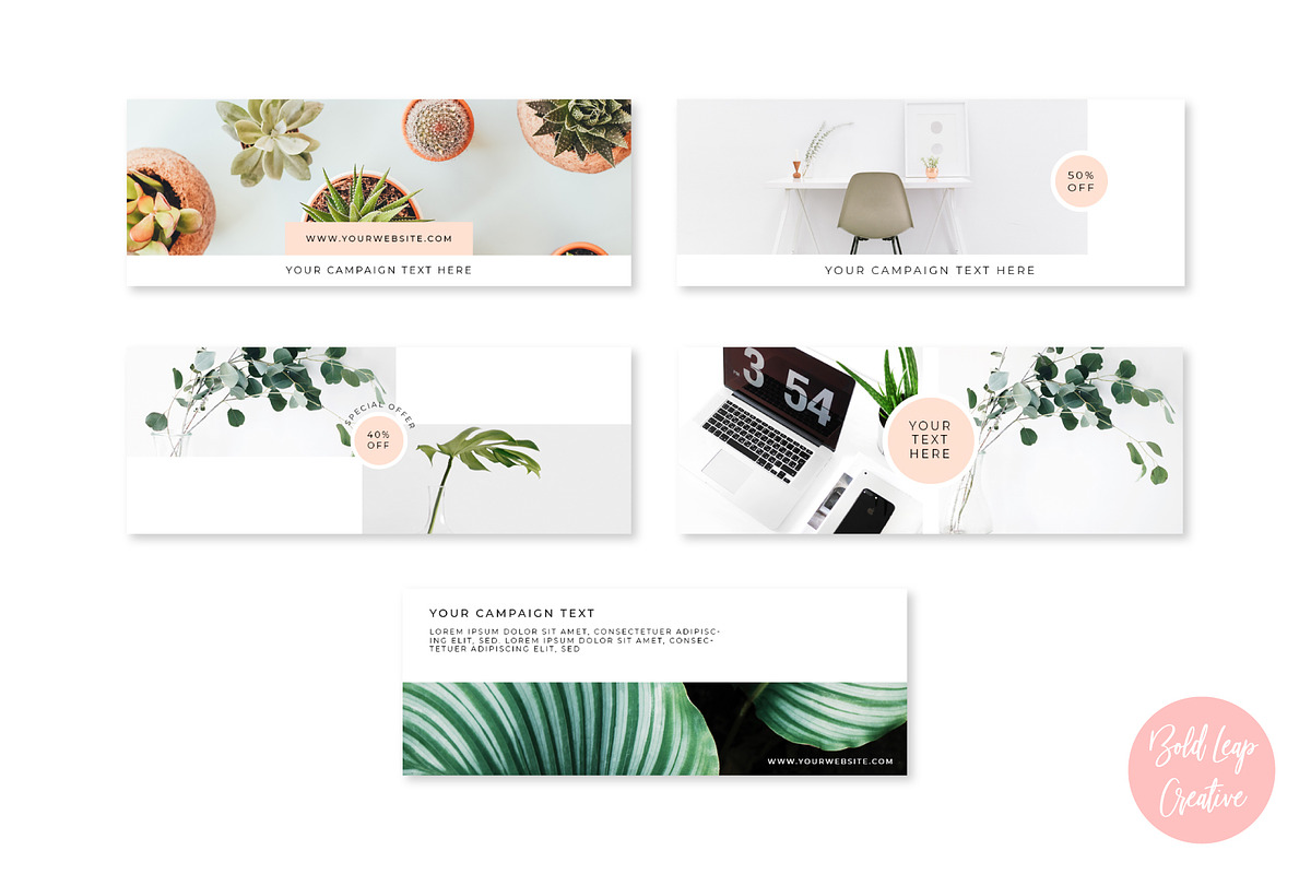 Blush Facebook Cover Pack, a Social Media Template by Bold Leap Creative (Photo 2 of 5)