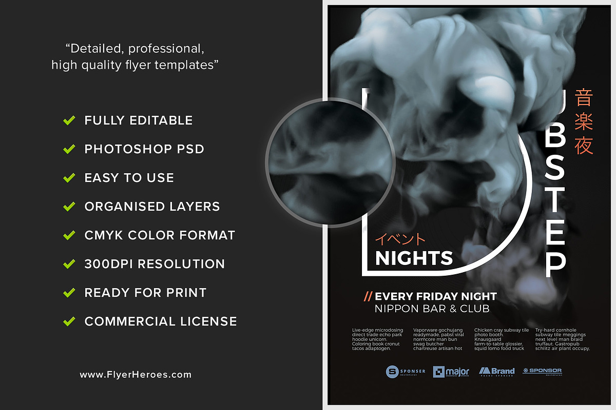 Dub Step Flyer Template v1, a Flyer Template by FlyerHeroes (Photo 3 of 4)
