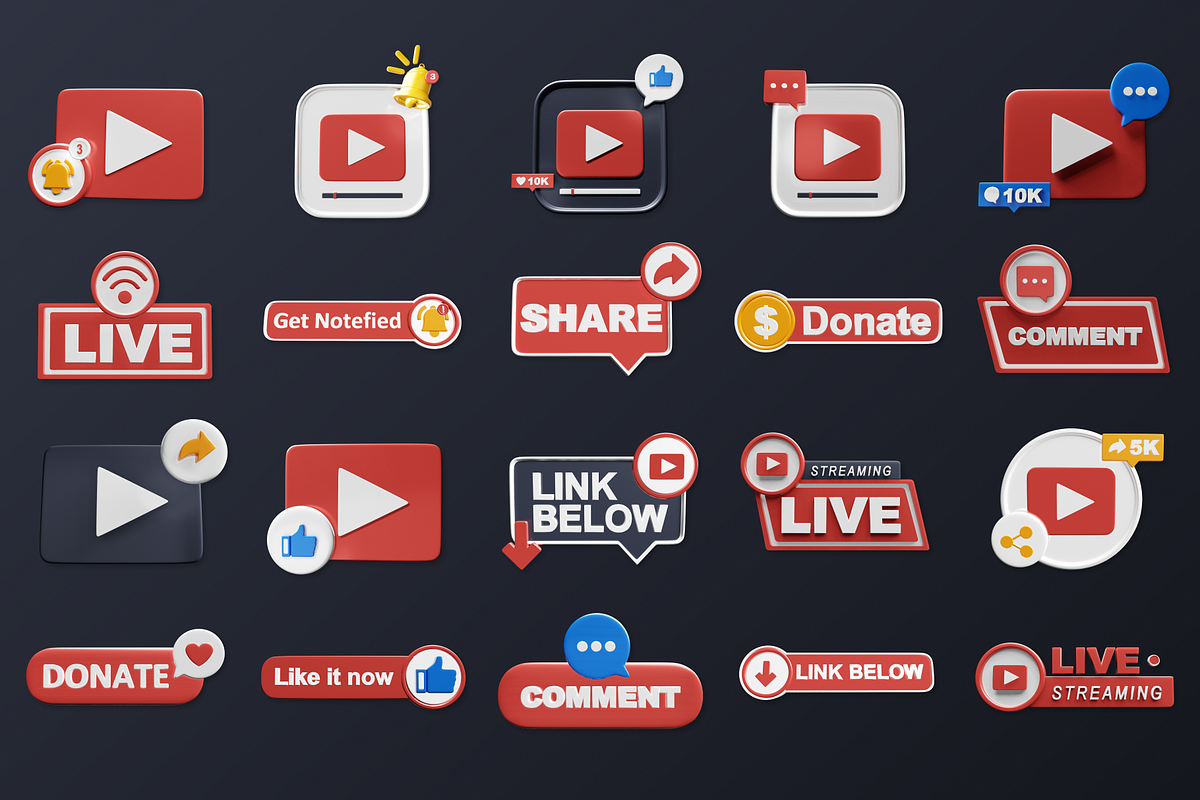 Social Media 3D Buttons, a 3D by Laimmilka (Photo 4 of 4)