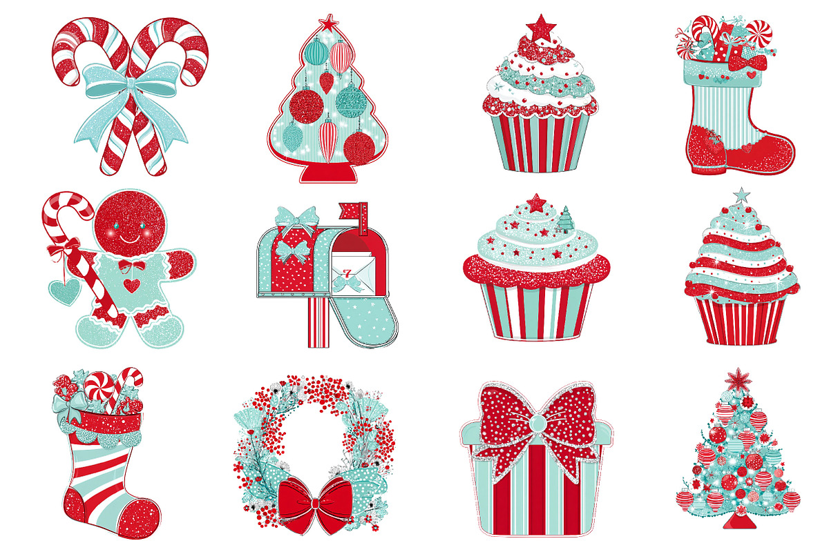 Cute Christmas Sublimation Clipart, an Illustration by Dream Creation (Photo 4 of 7)