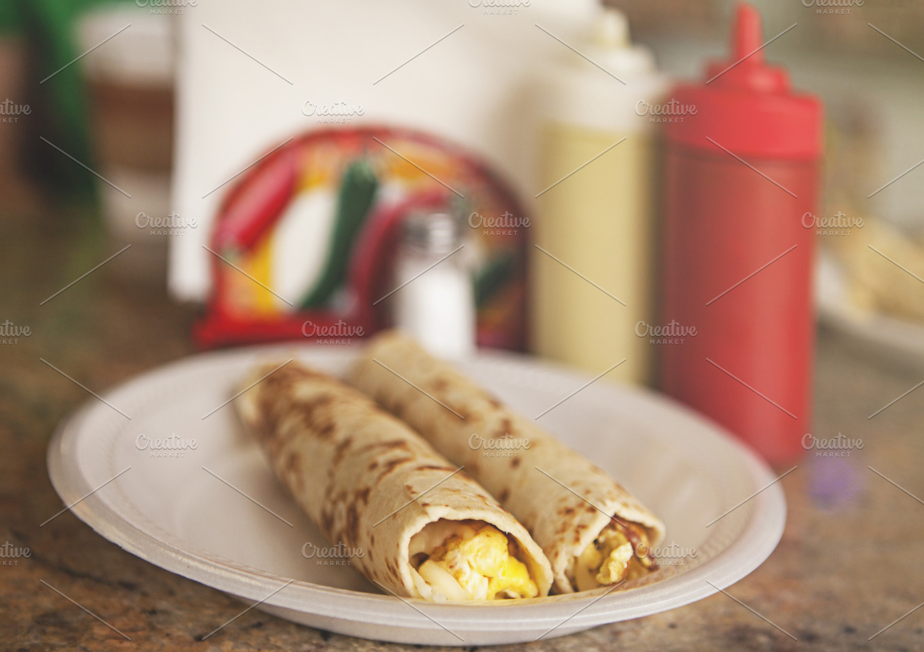 Breakfast Tacos On A Plate With Sals
