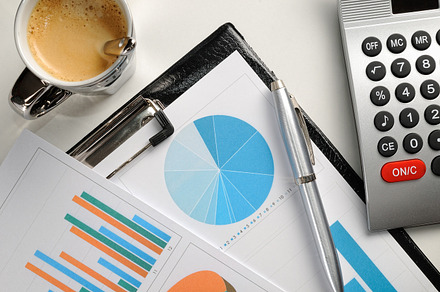 Financial graphs analysis top view, a Business Photo by Davizro's Market