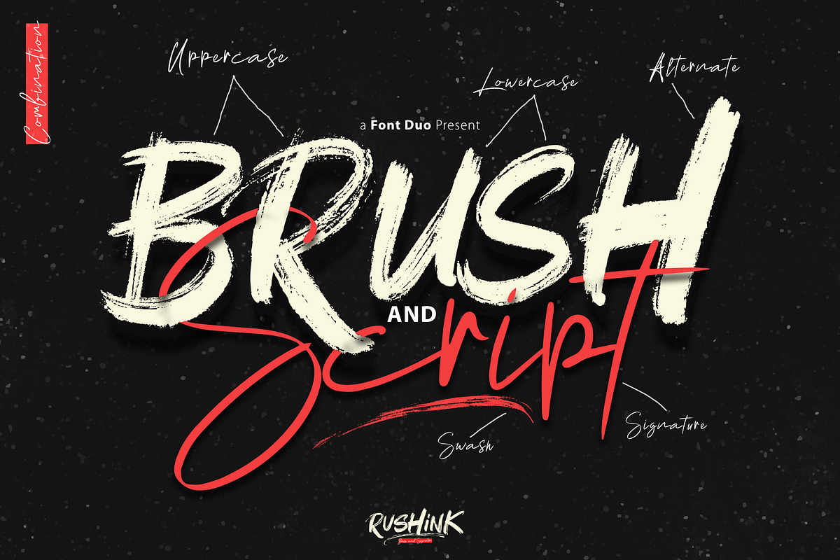 Rushink Font Duo | Brush & Signature preview 3