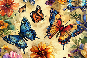 Vibrant Butterfly Garden