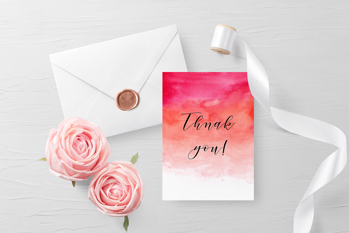 Watercolor Ombre Paper - Red, a Texture Graphic by Sinziana Romanescu (Photo 3 of 3)