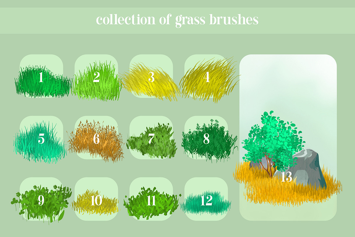 Complete Foliage Kit For Procreate, a Brush Add-On by BrushBoy (Photo 3 of 7)