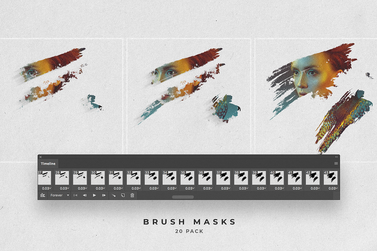 12-Animated Painted Masks, a Texture Graphic by TemplateZuu