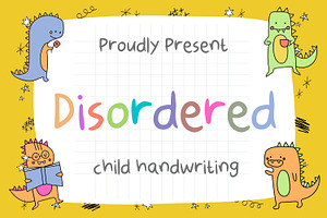 Disordered Child Handwriting Font