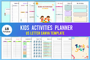 Editable Kids Activities Planner, a Stationery Template by Designmela01 (Thumbnail 1 of 4)