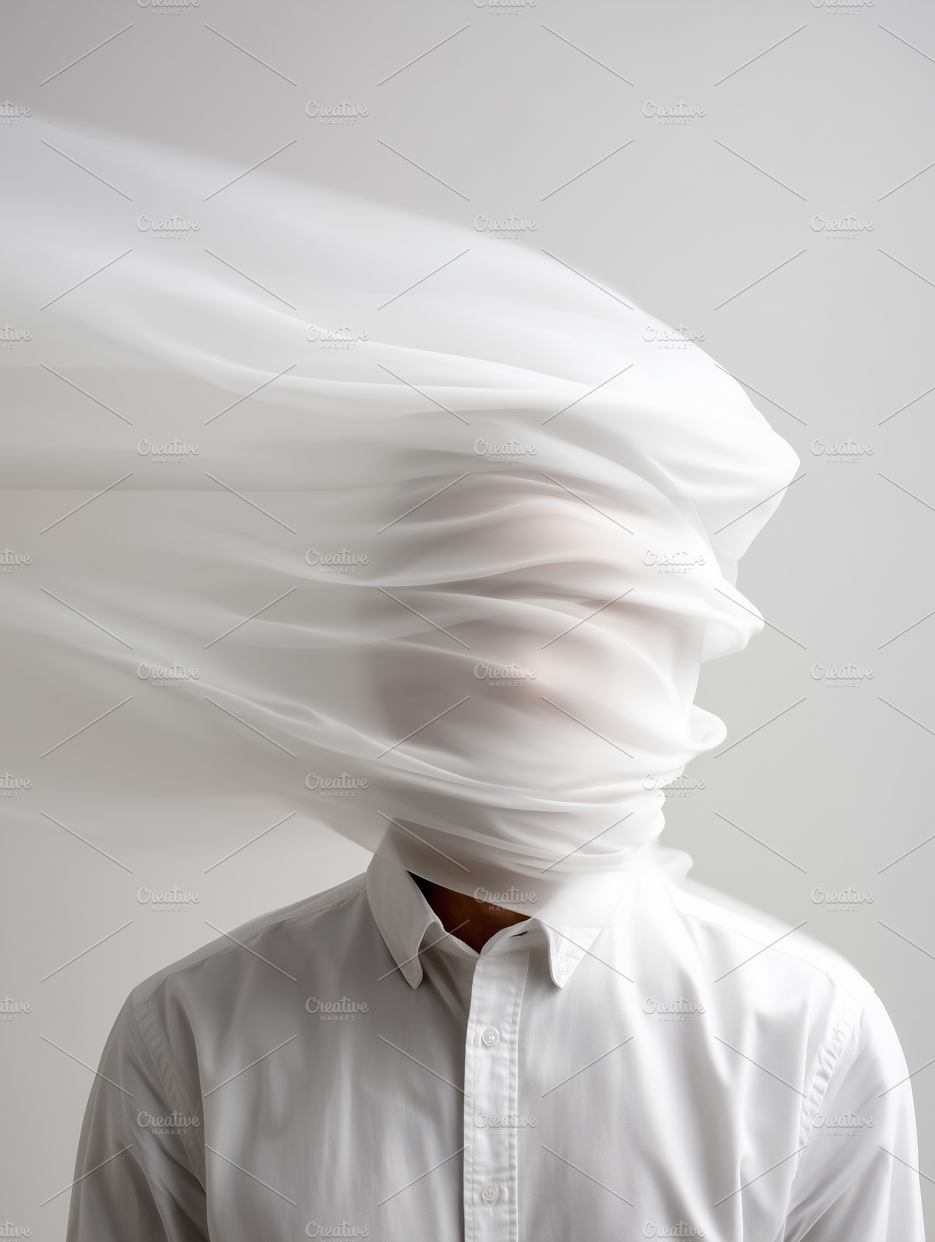 Surreal portrait of faceless person, a Person Photo by MistyDay