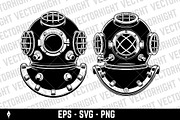 Vintage deep sea diver helmet, an Object Illustration by Vectorhight (Thumbnail 2 of 4)