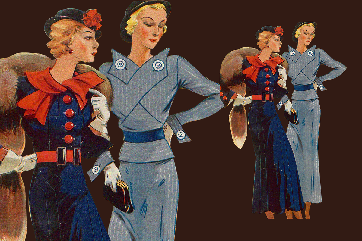 90+ Vintage Fashion Ladies Clipart, a Person Illustration by Lilithcollageart (Photo 10 of 12)