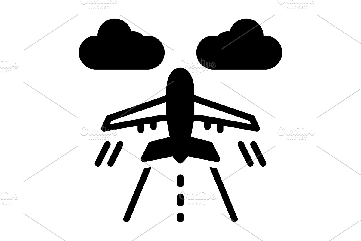 Flights flying solid icon, a Solid Icon by Creative priyanka