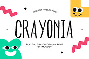 Crayonia - Hand Drawn Crayon Font, a Handwritten Font by Imoodev (Thumbnail 1 of 7)